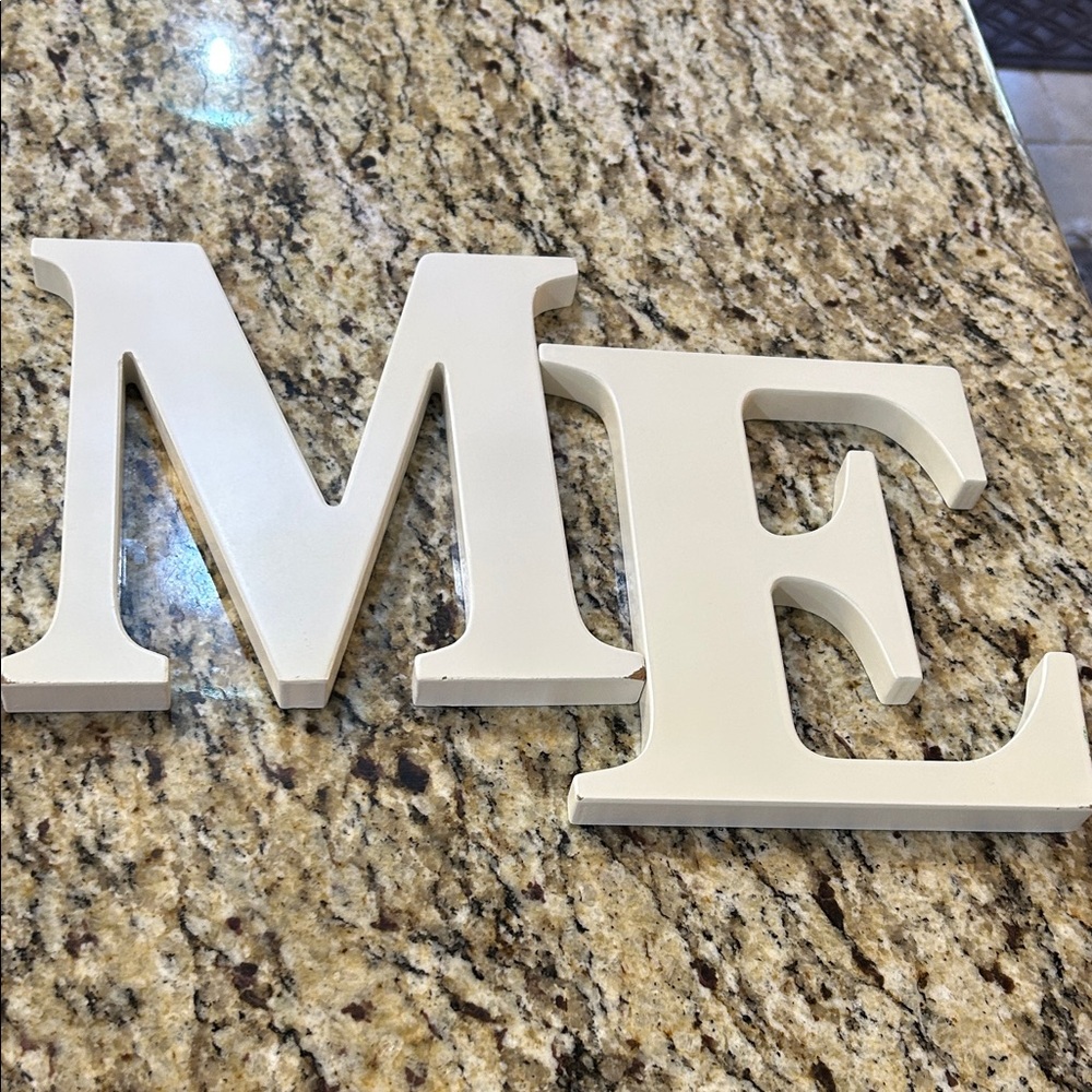 White Wooden Decorative Letters ME